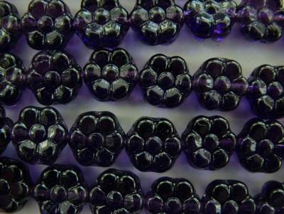 Flower Hd Purple 8 mm Tanzanite 20510 Czech Glass Bead x 25